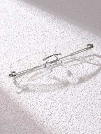 1 副男士方形时尚透明眼镜，适合日常装饰、阅读、游戏、电脑、返校，具有抗疲劳、改善近视、简约轻巧的特点，也可配处方镜片