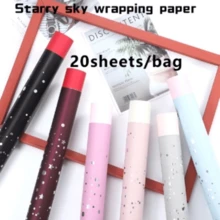 Bộ 20 tờ giấy gói tối giản hình bầu trời đầy sao lấp lánh Giấy gói cao cấp dày hai màu chống thấm nước - Nhiều màu - Xem 1