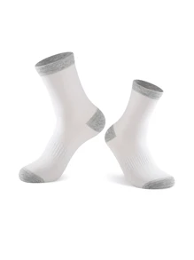 5双/10双/20双男士休闲吸汗透气中筒袜舒适透气弹力运动袜适合男士户外活动 - 彩色 - 查看 5