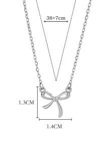 1PC Dainty Mini Bow Ribbon Pendant Necklace For Women Girls Minimalist Bow & Beaded Snake Chain Stackable Necklace Stainless Steel Adjustable Chain Fashion Jewelry Accessories(Sold Separately) Valentines,Mom,Mother,Mother's Day,Gift