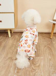 Rainbow Dog Pattern , Warm 4-Leg Clothes Cute Cartoon, Autumn/Winter - Multicolor - View 2