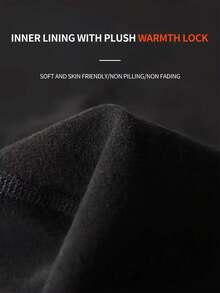 2件装男士黑色保暖内衣上衣，贴身保暖，舒适弹力，防寒居家睡衣，户外穿着内衣，冬季保暖礼物