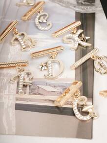 1pc Personalized Pattern Design 26 Alphabet Watch Band Charm Decoration ,Compatible With Apple Watch Band Letter Accessories Compatible With Galaxy Watch Strap Charms Decor,Perfect Birthday Gift