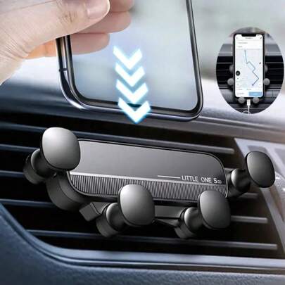 Gravity Car Phone Holder Air Vent Clip Mount Smartphone Stand In Car GPS Support Compatible With Iphone 16 15 Pro Compatible With IPhone, Android Phone, Gift For Birthday, Family, Friends For Summer Air Vent Phone Holder, Car Accessories