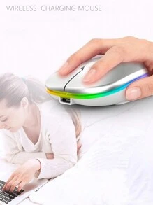 Rechargeable Bluetooth Dual Mode Backlit Wireless Mouse, Silent Wireless Mouse For Computer Laptop Office Gaming