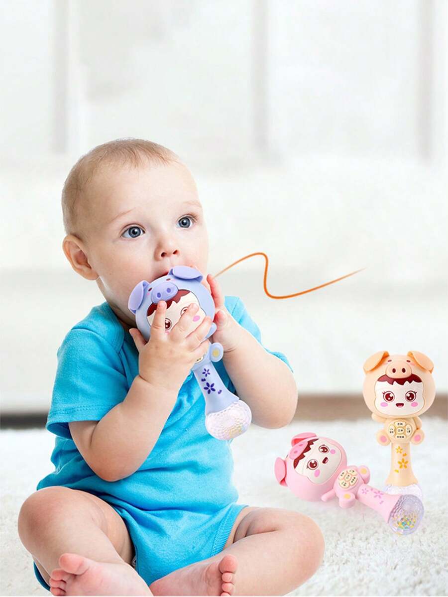 Infant Hand Grasp Rattles Soothing Early Education Music Stick Baby