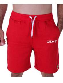 Men's Comfortable Gym Workout Shorts Geht Sweatpants Bermuda Shorts - Đỏ - Xem 2
