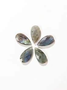 13*24mm/1pc 天然水滴切面散珠，切面扁平水滴形吊坠，DIY 项链吊坠耳环首饰吊坠配件