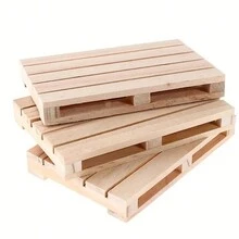 1 件迷你木制托盘杯垫 - 带隔热功能的冷热饮品杯垫 - 适用于厨房、客厅、办公室和桌面的装饰性抽象工艺品 - 具有乡村魅力的室内外居室装饰 - 彩色 - 查看 2