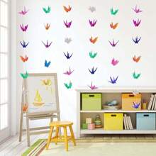 50 piezas de hojas de papel de origami con estampado de cielo estrellado, papeles de colores brillantes impresos por ambas caras para manualidades infantiles, jardín de infancia - Multicolor - Ver 8