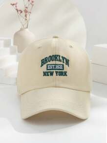 Y2K Hip-Hop Embroidered Baseball Hat, Unisex Brooklyn New York Sunscreen Breathable Cap For Daily Outdoor Use Halloween