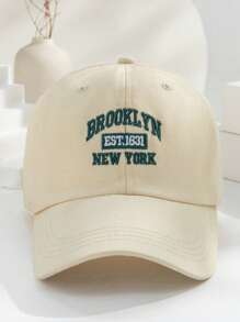 Y2K Hip-Hop Embroidered Baseball Hat, Unisex Brooklyn New York Sunscreen Breathable Cap For Daily Outdoor Use Halloween