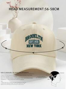 Y2K Hip-Hop Embroidered Baseball Hat, Unisex Brooklyn New York Sunscreen Breathable Cap For Daily Outdoor Use Halloween