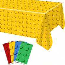 1pc Brick Tablecloth - 54"X108" - Building Block Party, Player Birthday Party Supplies, Building Block Birthday, Birthday Party Decorations