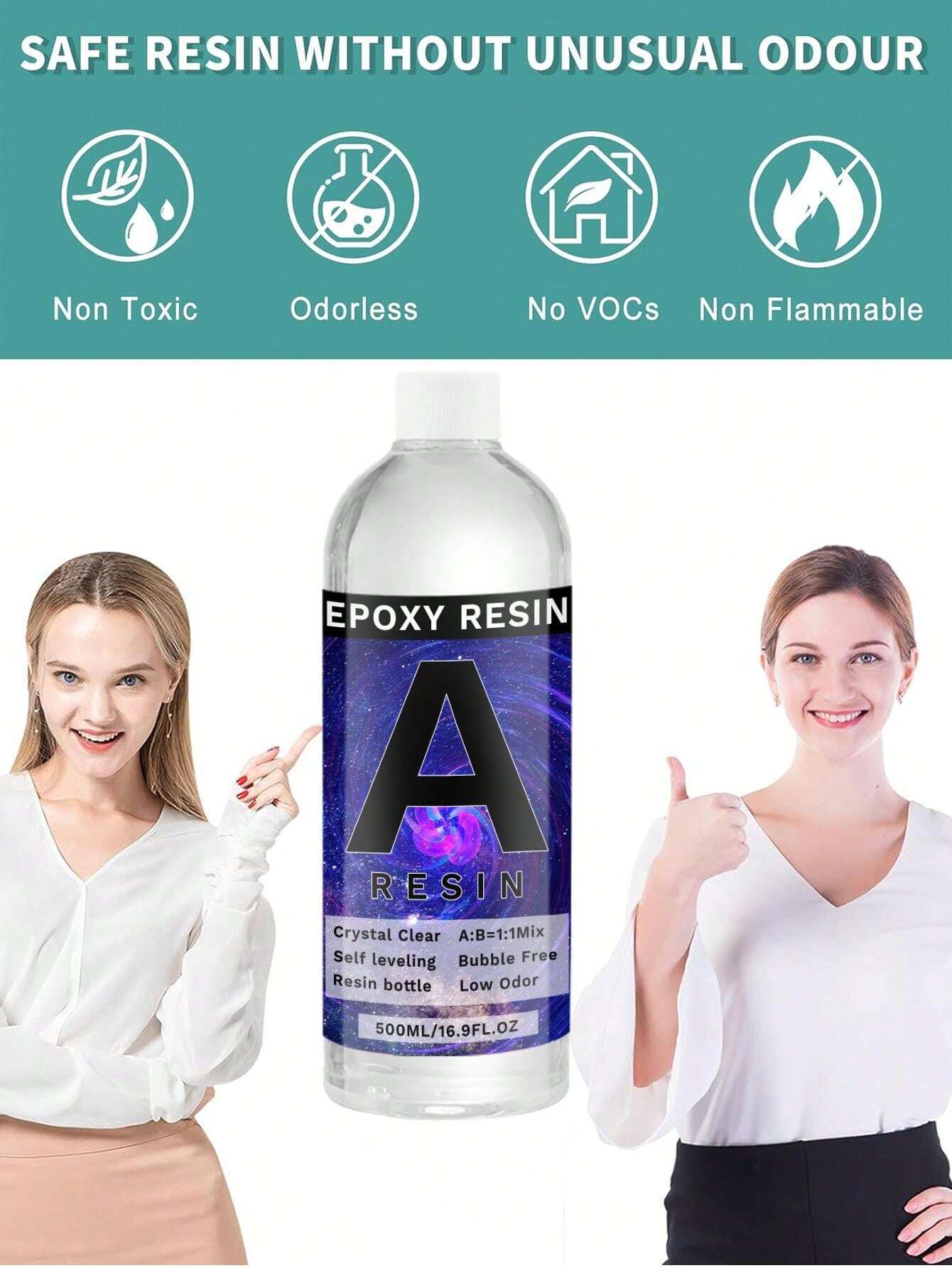 8OZ34OZ Epoxy ResinPremium Crystal Clear Resins Kit Casting Coating