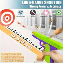 RunRest Súng đồ chơi Soft Bullet Gun với 100 viên đạn, 12 vỏ đạn và 2 băng đạn Súng đồ chơi mới Máy treo rỗng, Máy phun bọt đồ chơi, Trò chơi bắn súng thể thao ngoài trời, Quà tặng ngày lễ Halloween và Giáng sinh - Nhiều màu - Xem 4