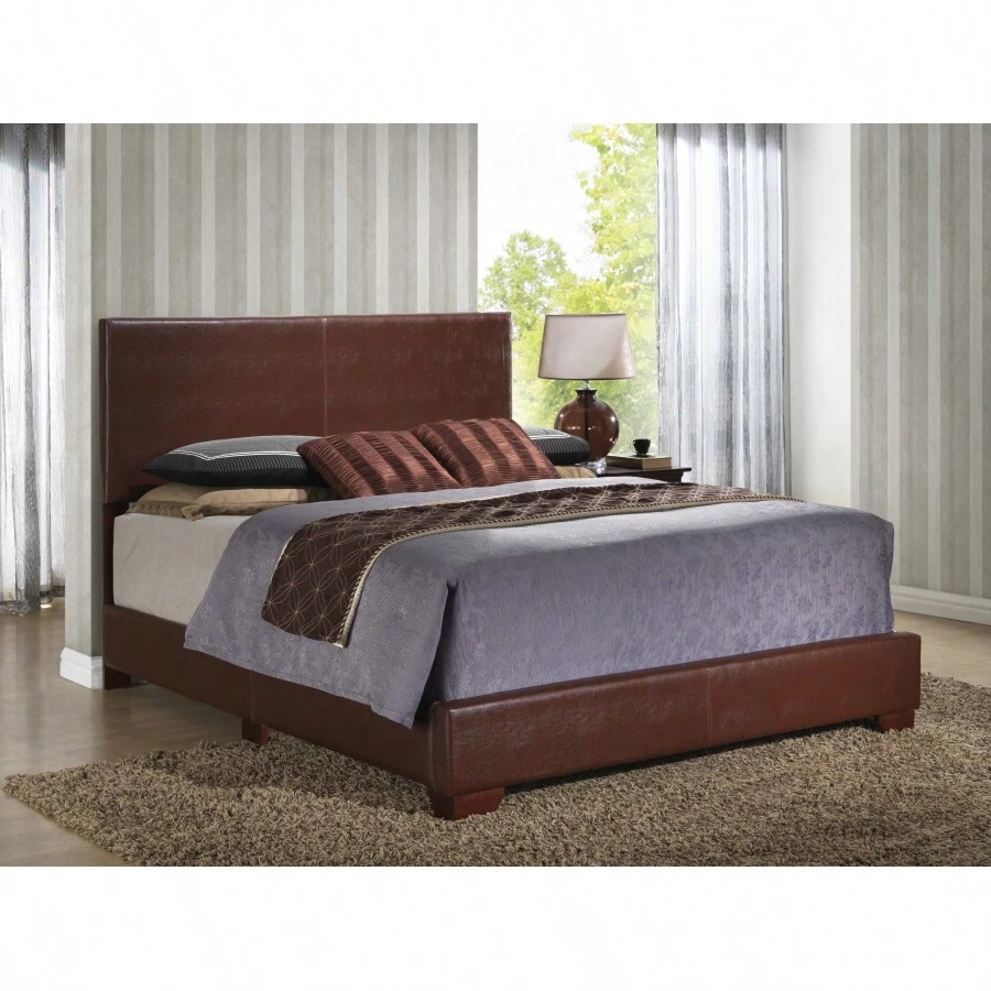 Glory Furniture Aaron G1855-QB-UP Queen Bed, LIGHT BROWN