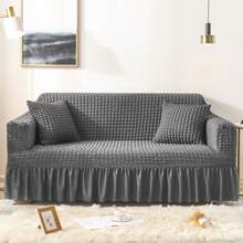 1/2/3/4 Seater Bubble Gauze With Skirt Hem Sofa Cover All Inclusive All Season Universal Modern And Minimalist Sofa Cushion Slouchy And Elastic Sofa Cover Anti Slip Sofa Cover Gifts Birthday Graduation - Multicolor - View 17