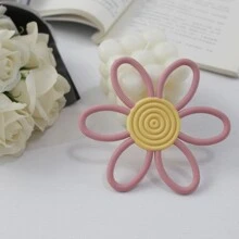 1 pièce Jouet de dentition en silicone pour bébé, Forme de fleur, Facile à nettoyer et à stériliser à haute température, Convient à une utilisation quotidienne