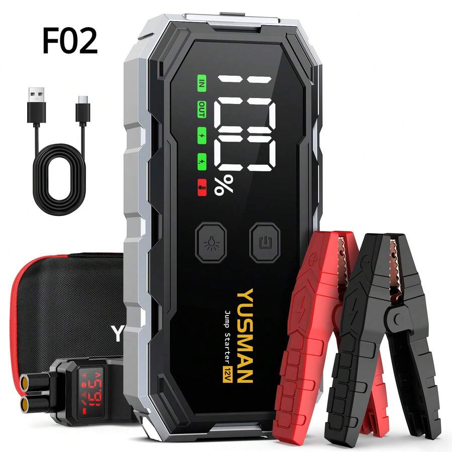 Car Jump Starter, 3000A 12V Jump Starter Battery Pack (9.0 Gas/7.0L