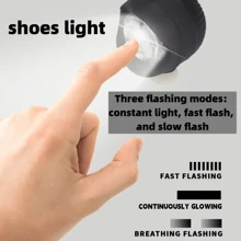 2/4/8Pcs Outdoor Camping Hole Shoe Headlight Adult Shoe Decoration Waterproof Shoe Light Three Lighting Effects