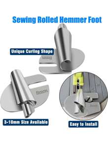 "Universal Sewing Machine Presser Foot Set - 10PCs Multi-Function Sewing Feet For Home & Industrial Machines (Including Zipper, Buttonhole & Quilting Feet) - Heavy Duty Metal Accessories"