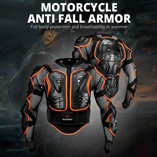 1 Stück Motorrad Rüstung Komplettschutz für Körper, Motorrad Rennschutz für Brust und Rücken, Geländeschutz für Motocross, Motorradschutzausrüstung, Größen S-4XL