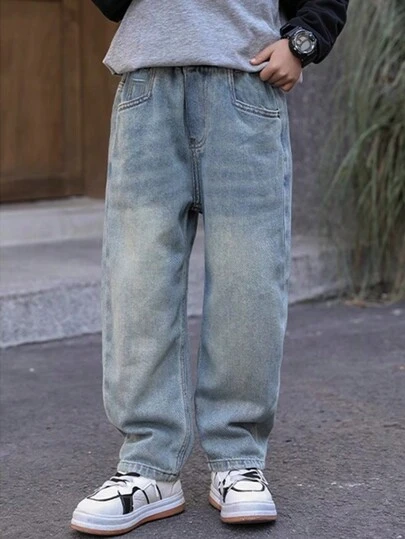 Tween Boy Loose And Stylish Casual Jeans