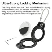 1 件 AirTag 保护套带钥匙扣，耐用时尚的防丢失追踪器保护套，男女通用钥匙扣，包手机行李吊坠汽车配件可爱哥特 Y2k