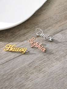 Personalisierte Edelstahl Namensbrosche - Individuelle Anstecknadel für Frauen, Modisches Accessoire für Kleidung & Rucksäcke, perfektes Party Geschenk, Farbig, Süß, Niedlich, Lustig, Y2K, Stilvoll, Lässig, Kussis, Individuell, Personalisiert, Einzigartig, Angepasst, Ideale Geschenke für Ihn, Ideale Geschenke für Sie, Sie, Freundin, Freunde, Kinder