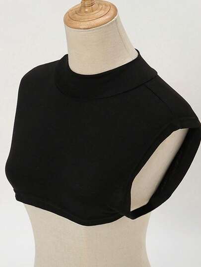 1 件女式围脖纯色弹力假领 - 优雅休闲细肩假领，柔软亲肤的颈部保暖，适合所有季节