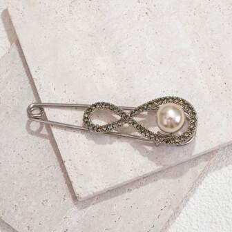 1pc Round Twisting Pin Brooch - Elegant And Refined, Suitable For Daily, Autumn/Winter, Party, Festival, Gala Wearing