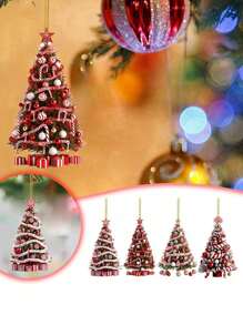 1 đồ trang trí cây thông Noel bằng Acrylic Mini ngẫu nhiên, trang trí ngày lễ cho gia đình, mặt dây chuyền xe hơi, Giáng sinh - Nhiều màu - Xem 8