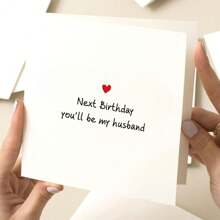 淘气周年纪念卡生日卡情人节卡男朋友丈夫他有趣的厚脸皮卡片幽默成人粗鲁冒险，未婚夫生日卡给他，新丈夫卡，浪漫爱情卡，下一个生日你将成为我的丈夫，可爱的卡片丈夫包括信封 - 彩色 - 查看 6