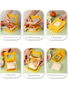 Stainless Steel Square Sandwich Maker Mold, Bread Toast Cutter, Sandwich Mold - Multicolor - View 4