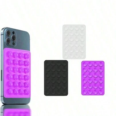 1 件厚硅胶吸盘手机支架垫，24 个小吸盘，通用防滑手柄，防水，多功能手机配件，适用于各种型号