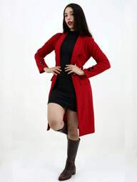 Conjunto Abrigo Vestido Dama Bluson Moda Sexy Botones Mujer Casual Elegante Chaqueta