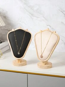 1pc Minimalist Wooden Model Figure Necklace Holder, Jewelry Organizer Display Stand, Home Decor & Jewelry Shop Display Prop