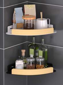 1pc Wall Mounted Bathroom Storage Rack, Punch-Free Bathroom Hanging Shelf, Space  Bathroom Tray, Shampoo Shower Gel Holder Organizer, Bathroom Organizers And Storage