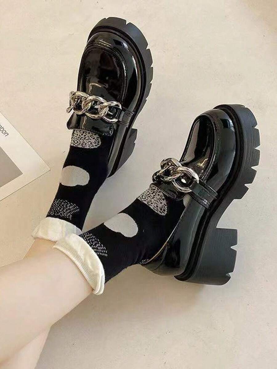 Women's Wedges & Platforms HighHeeled College Style Mary Jane JK Small