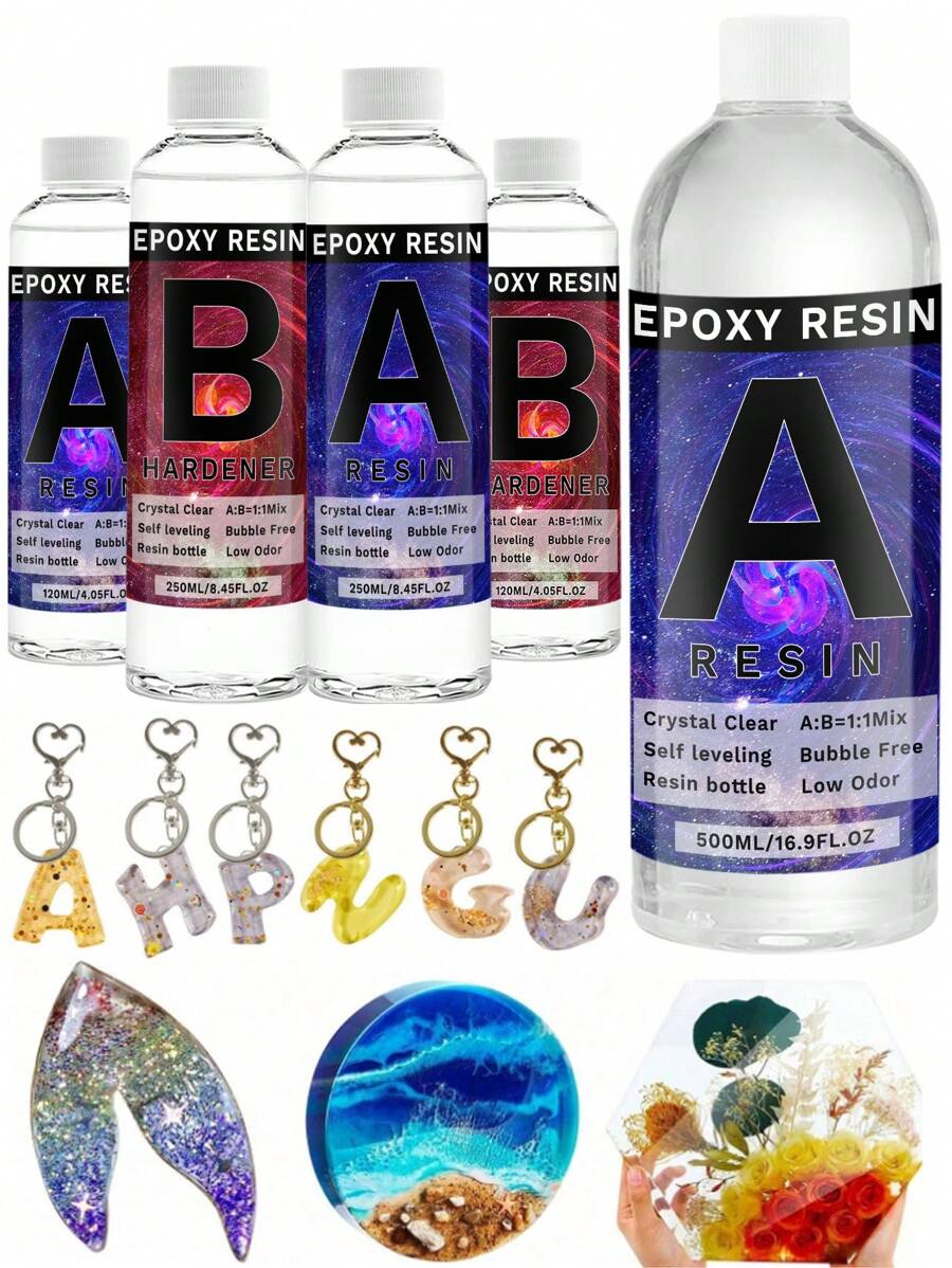 8OZ34OZ Epoxy ResinPremium Crystal Clear Resins Kit Casting Coating