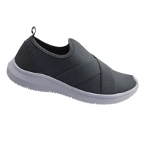 Women's Slip On Sock Sneakers 34 To 40 Super Soft Training Gym Running E41 - Grey - View 5