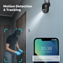 Teruhal 1 件 1440p 无线 WiFi 智能家居安全摄像头，球形安全摄像头，WiFi 摄像头，运动检测，彩色夜视，警报推送，355° 全景监控摄像头，智能运动检测，双向音频，壁挂式，USB 供电，仅 2.4GHz - 黑色 - 查看 9