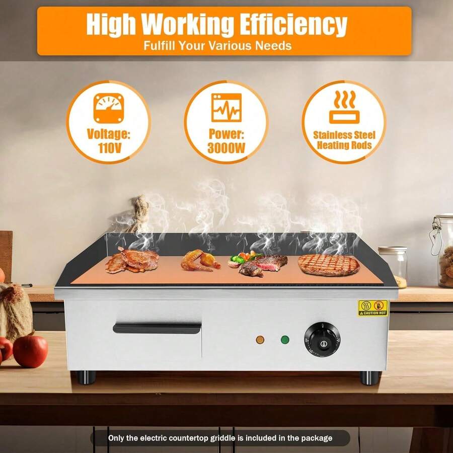 Teppanyaki, Electric Griddle Cooktop Countertop Commercial Flat Top
