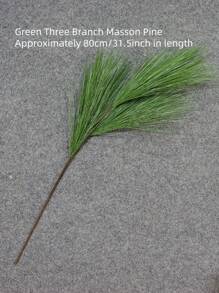 Artificial Green Pampas Grass, Home Decor Plastic Fake Pine Branches, Green Plant For Home Decorations, Forest Wedding And Engagement Scenes Gifts Birthday Graduation