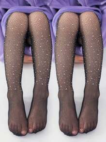 1 Miếng Hợp thời Kim cương giả Trang trí mỏng Có chân pantyhose Dành cho Cô gái , Thích hợp Đối với Mặc hàng ngày - màu đen - Xem 14