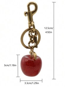 1 Piece Of Oversized Apple Keychain Pendant - Bag Charm Pendant - A Good Choice As A Halloween And Christmas Holiday Gift - Oversized Cherry Pendant - Fashionable Apple Pendant Accessories Ladies Bag Car Accessories School