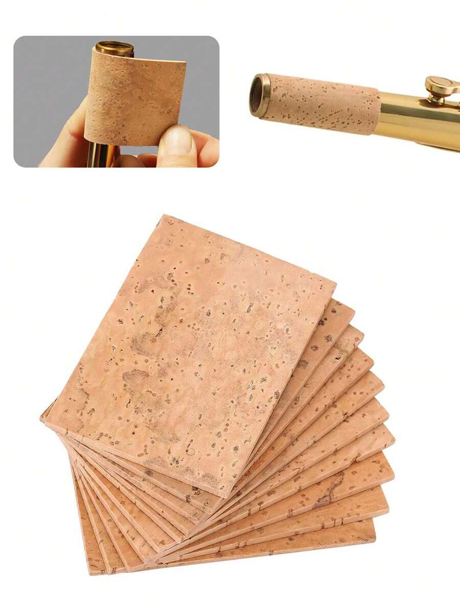 1/2 件萨克斯管颈软木，萨克斯管颈软木，通用萨克斯管接头软木板，萨克斯管软木替换套件，适用于中音/女高音/次中音萨克斯管 - 彩色 - 查看 1