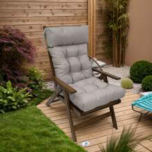 Waterproof Outdoor Chair Cushions With Head Pillow - UV Resistant High Back Patio Seat Cushion For Adirondack Chairs, Durable Indoor/Outdoor Furniture Pads & Puttee Covers