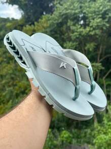 Kenner Men's Casual Slippers Comfortable Basic White Black - 灰色 - 查看 1